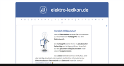 Desktop Screenshot of elektro-lexikon.de